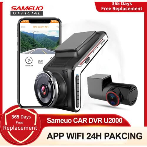U2000 dash cam front and rear WIFI 1440p view camera Lens CAR dvr with 2 cam video recorder Auto Night Vision 24H Parking mode