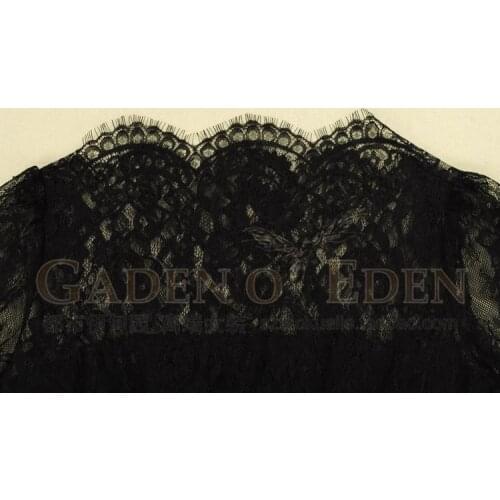 High Quality Lace Women Black Three Quarter Sleeve Fluffy Dress Sexy Party Vestidos Short Mini Tutu Ruffles Design Dresses