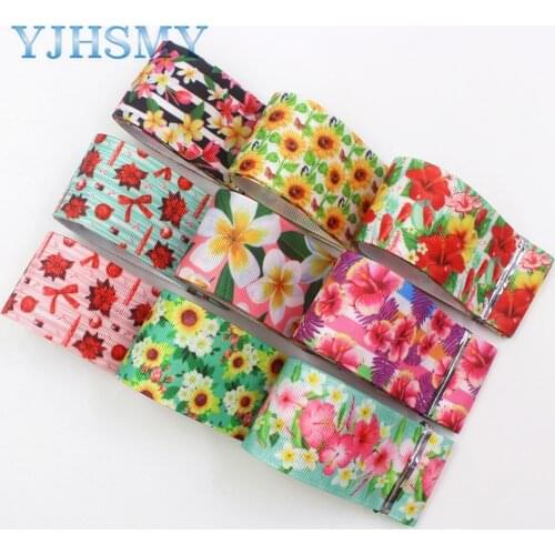 YJHSMY I-19809-1848,38mm 5yards Flower thermal transfer ribbon, DIY bow cap accessories and decorations