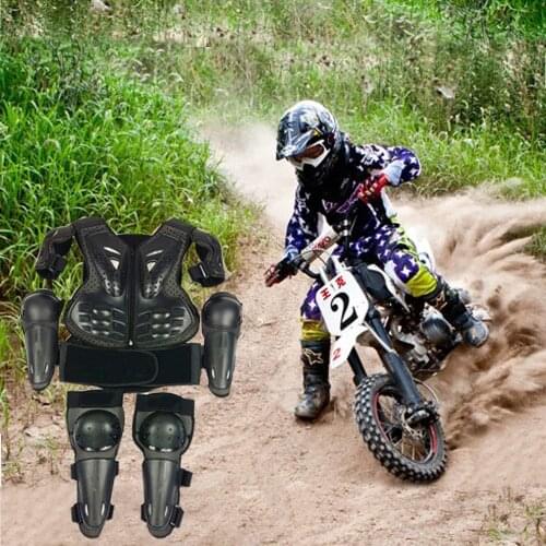 Height 0.8-1.7M Child Kids Motocross Body Protective gear Vest armor suits Chest Spine Knee Elbow Guard
