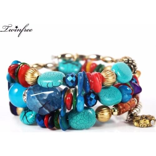 Charm Exquisite Natural Stone Bracelets for Women Trendy Multilayer Gem Bangles Lady Jewelry Popular Pulsera Hot Sale