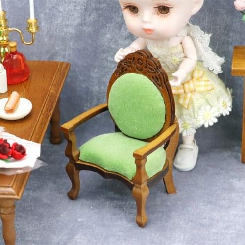 1/12 Dollhouse Miniature Chair Furniture Toys Set DIY Forest Family Kids Girls Pretend Play Furniture