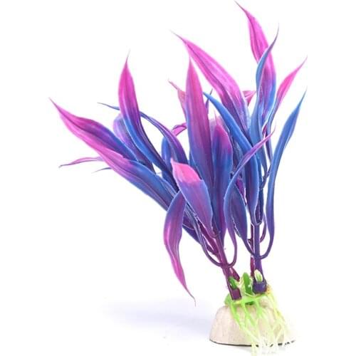 1PCS Artificial Aquatic Plastic Water Plant Grass Aquarium Decorations Plants Fish Tank Grass Ornament Decor Accessories