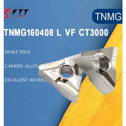 10PCS TNMG160408 L VF CT3000 TNMG331 Cermet Grade carbide inserts lathe cutter tools External turning tools CNC tools