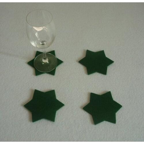 4Pcs/set Christmas Cup Mat Coaster Anti-Skid Table Placemat Xmas Holiday Decor Kitchen Adornos De Cocina