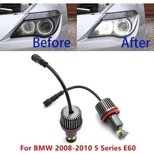 6000K IP65 High Power 3-year Warranty Daytime light 120W LED Angel Eyes Marker for BMW 2008-2010 5 Series E60