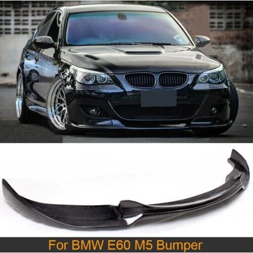 Carbon Fiber Car Front Bumper Lip Spoiler For BMW E60 M5 Bumper 2006 - 2010 Front Bumper Lip Splitters Spoiler