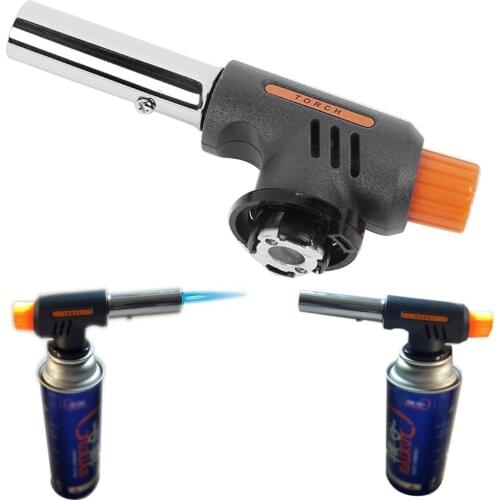 Butane Burner Automatic Ignition Baking Picnic BBQ Camping Outdoor Hiking Fire Flame Gun Outdoor Camping Gas Torch Flamethrower
