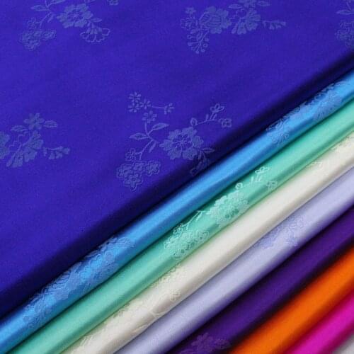 CF788 Flowers Chinese Traditional Silk Brocade Fabric Chinese Wedding Clothing Pillow Case Fabrics DIY Materials Home Textiles