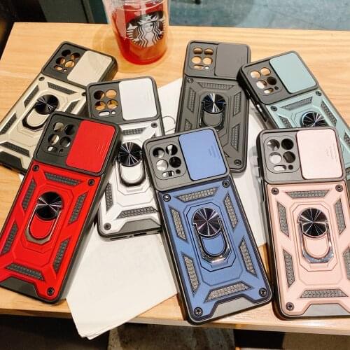 Slide Cover Camera Protection Phone Case For Motorola Moto G10 G20 G30 Stylus Play Power 2021 G9 Plus Hybrid Armor Ring Holder
