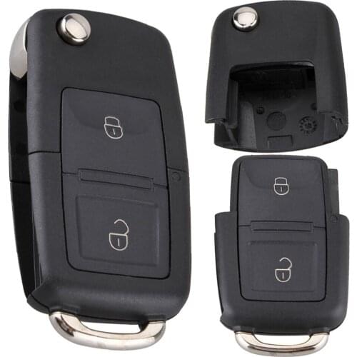 Black 2 Buttons Universal Smart Remote Durable Car Key Cases Replacement No Chip Suitable for Volkswagen B5 High Quality