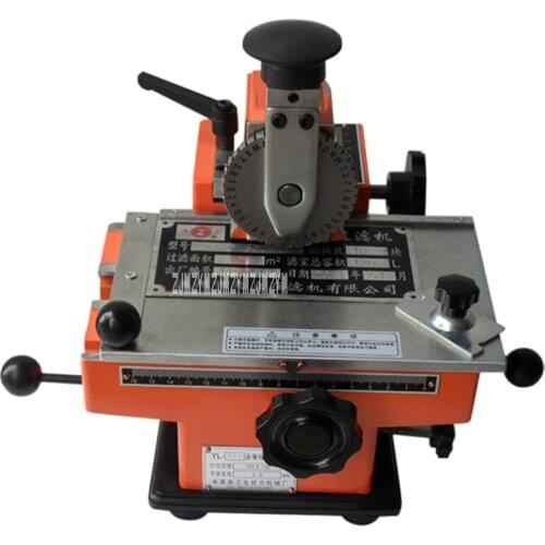 YL-360 Semi-automatic Pneumatic Marking Machine Nameplate Engraving Machine With Fixture+4mm Character Wheel, 2-4 words/10 secs