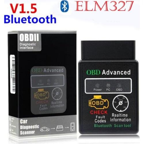HOT HH ELM327 Bluetooth OBD2 OBD II Diagnostic Scan Tool ELM 327 V1.5 CAN BUS Check Engine Car Auto Scanner for Android/PC