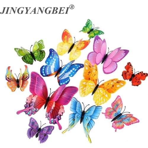 Наклейки бабочки на стену JINGYANGBEI China At AliExpress