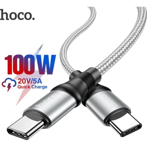 HOCO USB C To USB Type C Cable 5A 100W PD Fast Charger for Macbook iPad Support Quick Charge For Samsung S20 S10 Xiaomi 10 Pro