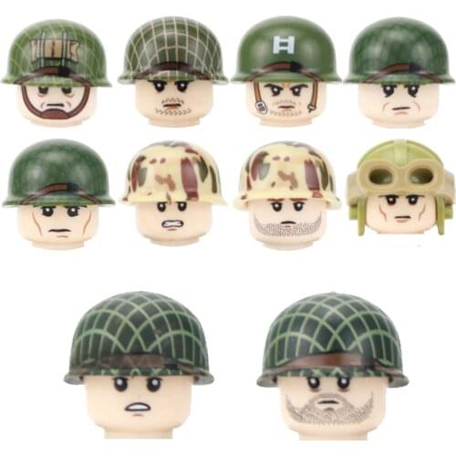 WW2 US Airborne Division 101st Army Soldiers Figures Building Blocks Military Infantry Weapons Helmet Guns Parts Mini Bricks Toy