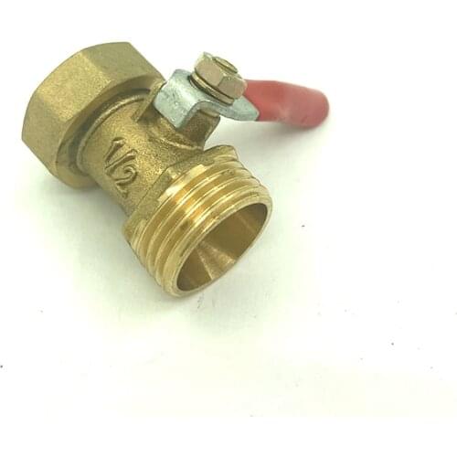 1/2'' Brass Ball Valve Male to Female Water Gas Copper Tap Thread Connector Joint Plumbing Fitting