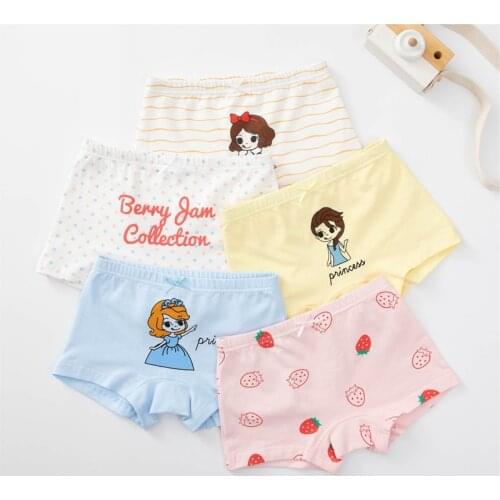 Cute Kids Underwear for Girls 5PS/Lot Panties Cotton Cartoon Girls Underwear 3-12 year old Teen girl