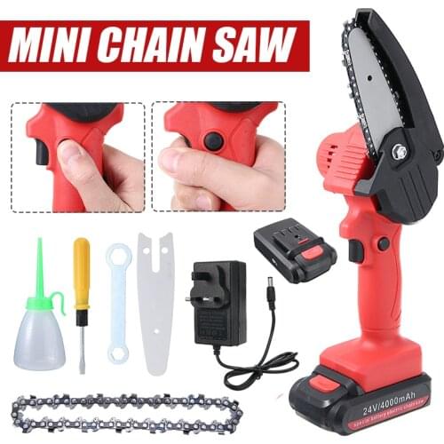 Mini Handheld Electric Pruning Saw 220V Cordless Electric Chainsaw With Battery UK Charger Wood Cutter Garden Logging Power Tool