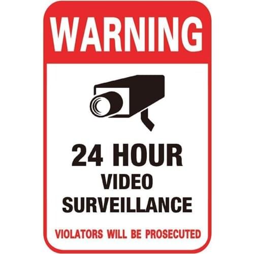NEW Hot 10pcs/lot Waterproof Sunscreen PVC Home CCTV Camera Surveillance Security Decal Warning Video Alarm Sticker Signs