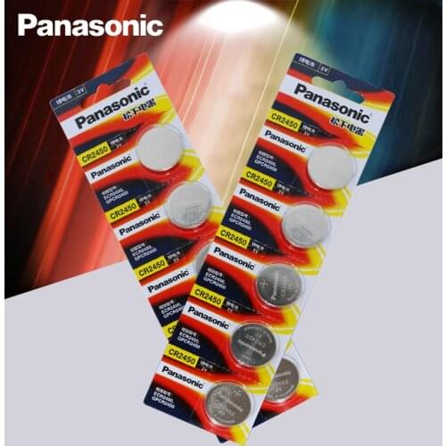 10pcs Original Panasonic CR2450 CR 2450 3V Lithium Button Cell Battery Coin Batteries For Watches,clocks,hearing aids