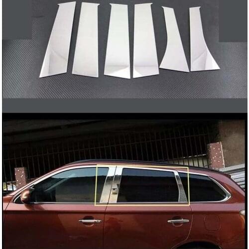 Window Pillar Center Cover Trim for 2016-2020 Mitsubishi Outlander (6PCS)