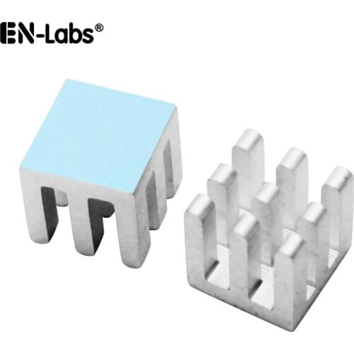 PC Radiator Aluminum Heatsink w/ 3M8810 Thermal Pad Glue,Thermally Conductive Double Sided Adhesive Tape Heat Sink-10pcs