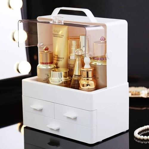 Plastic Cosmetic Drawer Makeup Organizer Makeup Storage Box Container Nail Casket Holder Desktop Sundry Storage Case Bead Tools