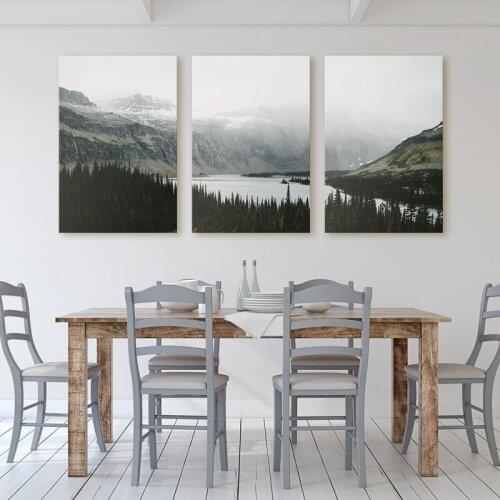 West Glacier United States Forest Landscape Posters Canvas Prints Forest Photography Art Painting Picture Living Room Home Decor