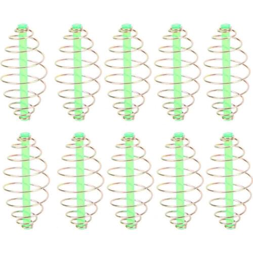 Spring Coil Inline Method Feeder Lightweight High Hardness Coil Inline Metal Bait Thrower Fishing Feeder for Fishing for Attract