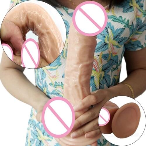 Realistic Dildo Skin Color Big Dildo with Suction Cup Sex Toys for Women Flexible Vagina Stimulate Lesbian Flirting Sex Shop