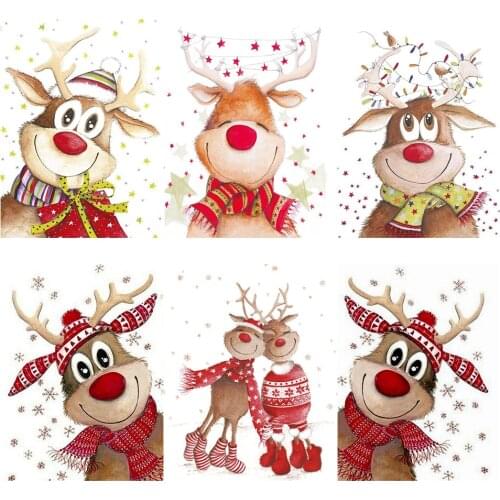 Christmas Diamond Painting Deer Full Square/Round Drill 5D DIY Diamond Embroidery Mosaic Animal Handmade Decoration Gift