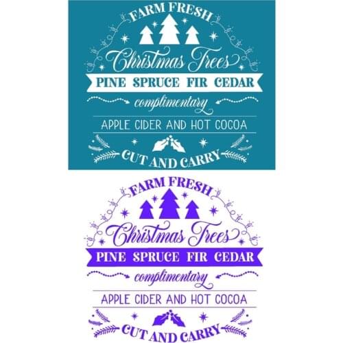 Pine Spruce Fir Cedar Self-Adhesive Silk Screen Printing Stencil Mesh Transfers for DIY T-Shirt Pillow Textile Painting M6CE