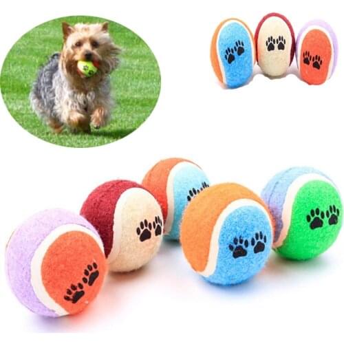 Cute Mini Safe Small Dog Toys For Pets Dogs Chew Ball Puppy Dog Ball For Pet Toy Puppies Tennis Ball Dog Toy Ball Pet Products