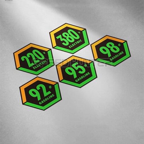 Car Styling Vinyl Pure Electric Fuel Tank Cap Charging Pile 92 95 98 Refueling Auto Stickers Decal for New Century Robot