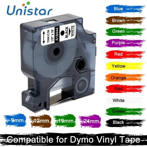 Unistar 18444 18431 18434 18443 Compatible for DYMO Rhino IND Vinyl Label 18432 1805430 1805431 for Dymo Rhino 4200,5000,5200