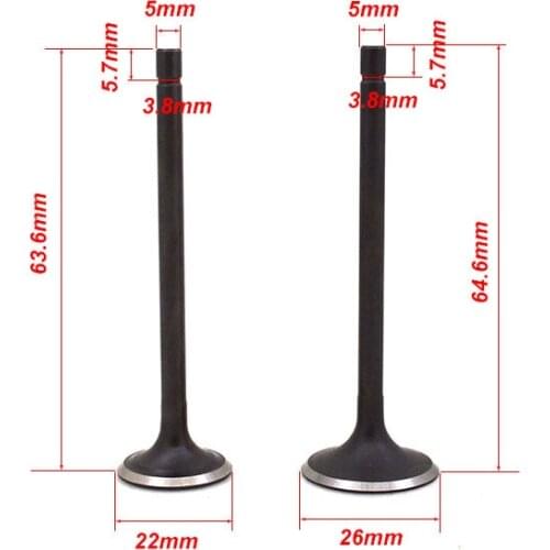 Motorcycle Engine Valve Intake Exhaust Stem for Yamaha Virago XV250 V Star 250 Route 66 QJ250-H QJ250-L QJ250-J XC125 XV125