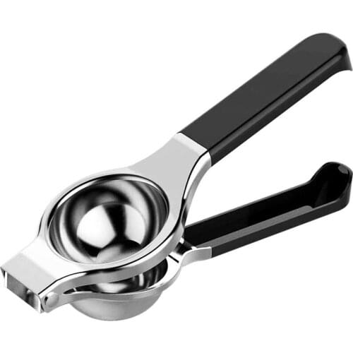 Lemon Squeezer - New Stainless Steel Manual Lemon Juicer, Lemon Lime Squeezer Press with High Strength, Silicone Handle