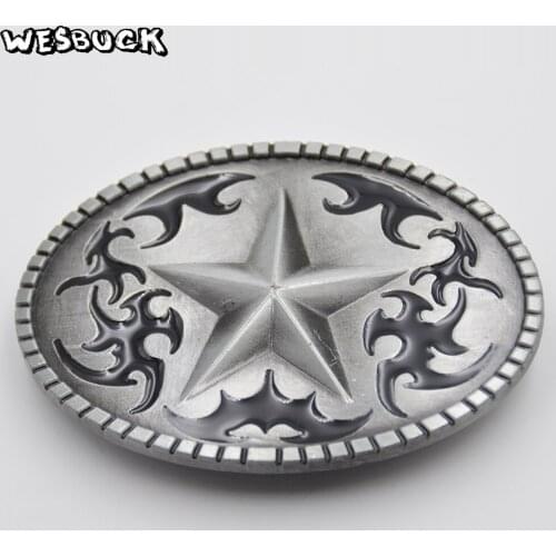 WesBuck Brand Round Pentagram Belt Buckle