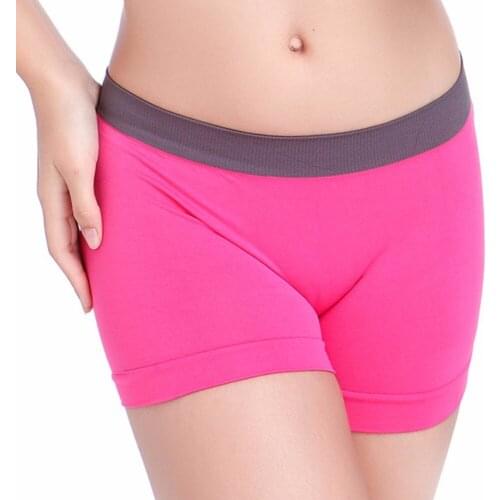 Women Safety Shorts Pants Seamless Nylon High Waist Panties Seamless Anti Emptied Boyshorts Pants Girls Slimming Underwear