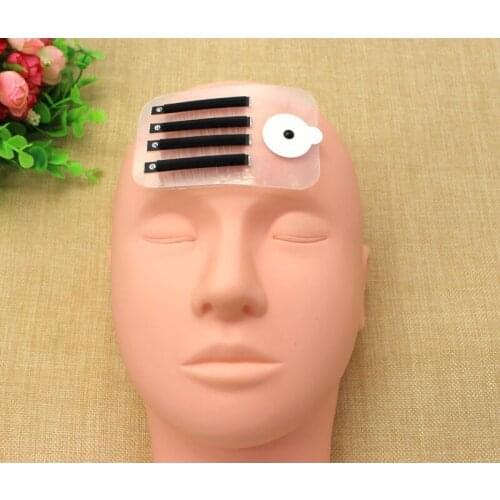 1pc Professional False Eyelashes Stand Pad Flexible Silicone Eyelashes Extension Holder Pallet Makeup Tool 9cm x 5.5cm
