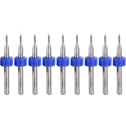 10Pcs Print Circuit Board PCB Drill Bits Kit Carbide Tungsten Steel Drill Bit 0.1/0.2/0.3/0.4/0.5/0.6/0.7/0.8/0.9/1.0mm For CNC