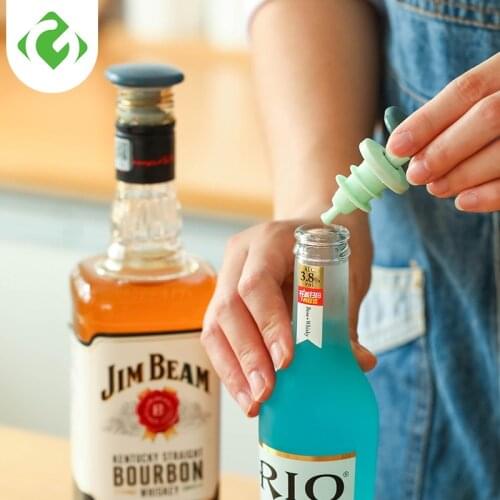 2 Colors Bottle Stopper Bottle Caps Wine Stopper Family Bar Preservation Tools Silicone Creative Design Safe And Healthy GUANYAO