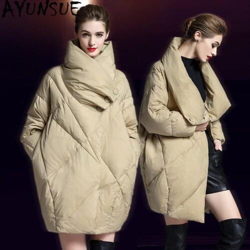 2020 Fashion Womens Winter Down Jacket Long Coat 90% White Duck Down Jacket Plus Size Warm Puffy Parka Thick 20176001 KJ2795