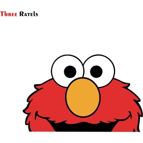 Three Ratels FC145 3D Funny Elmo Peeking Cartoon Car Sticker Window Car Truck Vinyl Decal Laptop Room Suitcase Decor