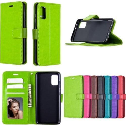 10pcs/lot Soft TPU + PU Leather Crazy Horse Wallet Leather Case For Samsung S20 Plus Ultra S10lite A91 A71 A01 A81 A41 M31 A11