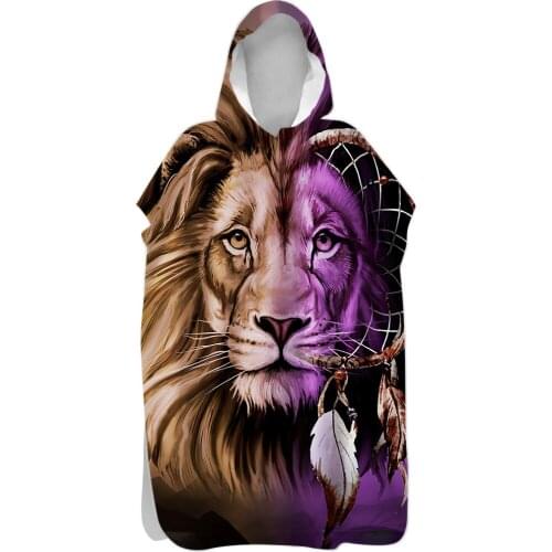 The Lion Colored Painting Quick-drying Beach Bath Towel Kids & Adults Quick Drying Microfiber Swim Pool Wholesale Drop Shipping