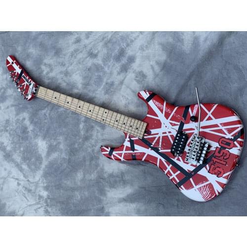 Electric guitar, striped 5150 eddie van halen Aged guitar, quality guitars