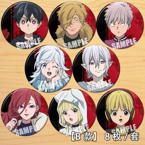 Anime Kemono Jihen Figure Badge Round Brooch Pin Gifts Kids Collection Toy