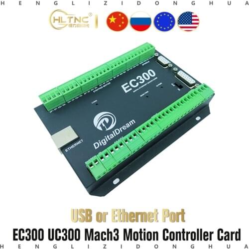 CNC router UC300 EC300 3/4/5/6 Axis Motion Breakout Board NVEM Mach3 Ethernet USB Control Card for DIY milling machine